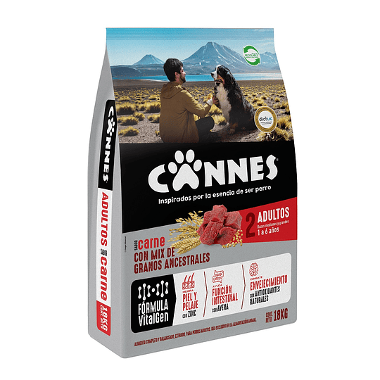 Alimento Perro Adulto Carne y Cereal Cannes 18 KG
