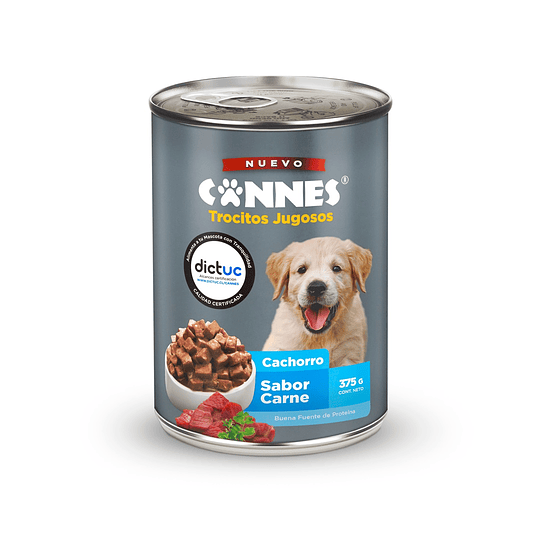 Alimento Húmedo Cachorro Lata Carne Cannes (6 x 375 G)