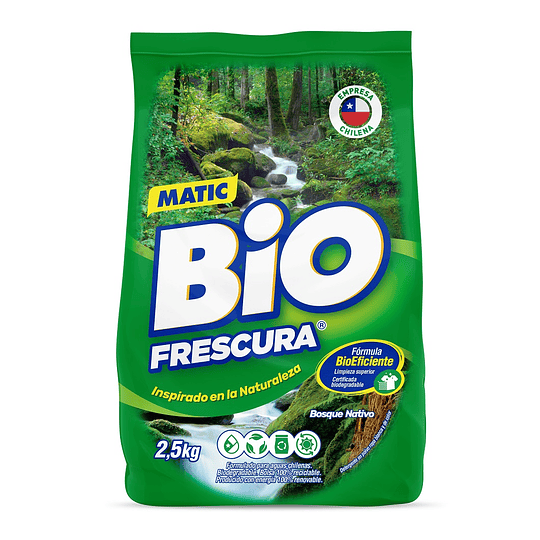 Detergente en Polvo Bio Frescura Bosque Nativo (3 x 2.5 KG)