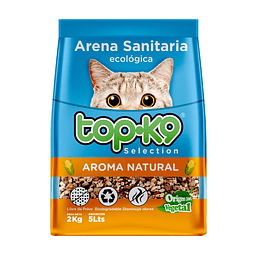 Arena Sanitaria para Gatos Topk9 Ecológica Natural (2 KG)
