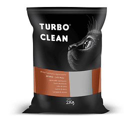 Arena Sanitaria para Gatos Turbo Clean Aglutinante Café Moka (2 KG)