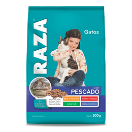 Alimento Gato Adulto Pescado Raza (4 x 500 G)