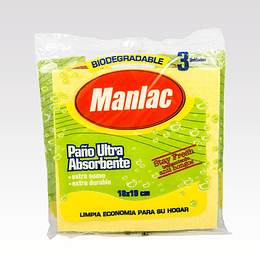 Paño Ultra Absorbente Manlac (5 x 3 UD)