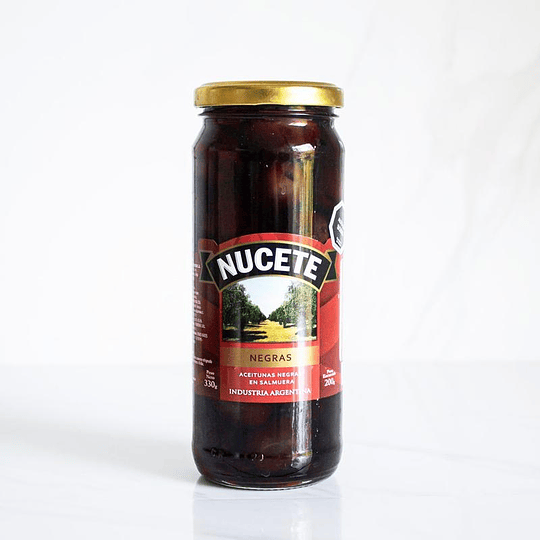 Aceituna Negra con Carozo Nucete Frasco (330 G)