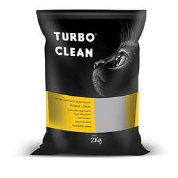 Arena Sanitaria para Gatos Turbo Clean Aglutinante Limón (2 KG)