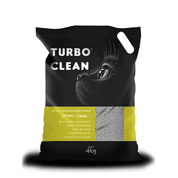 Arena Sanitaria para Gatos Turbo Clean Aglutinante Limón (4 KG)