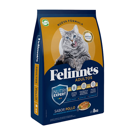 Alimento Gato Pollo Felinnes (8 KG)