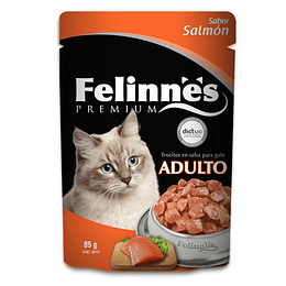 Alimento Húmedo Gato Adulto Pouch Felinnes Salmón (12 x 85 G)