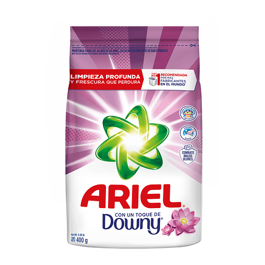 Detergente Ariel en Polvo Con Suavizante ( 6 x 400 G )