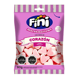 Marshmallows Fini Corazones de Frutilla (4 x 80 G)