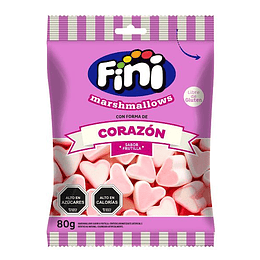 Marshmallows Fini Corazones de Frutilla ( 4 x 80 G )