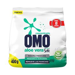 Detergente en Polvo Omo Matic Soft Aloe Vera ( 5 x 400 G )