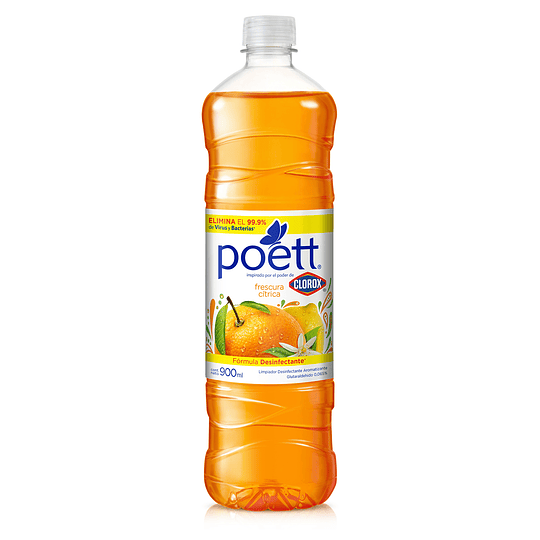 Limpiador Desinfectante Poett Frescura Cítrica ( 3 x 900 ML )