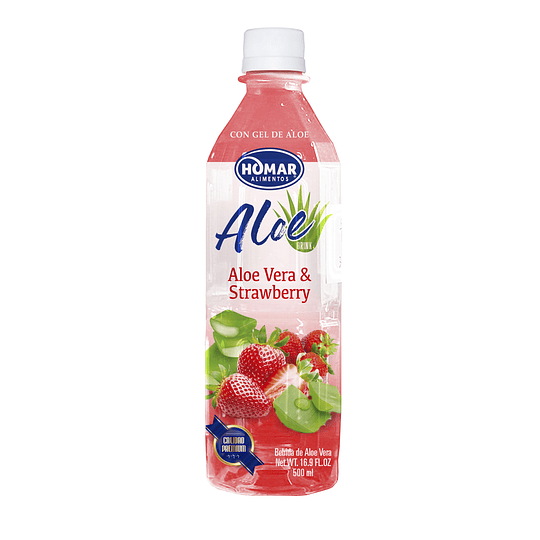 Jugo Aloe Vera Homar Frutilla ( 5 x 500 ML )