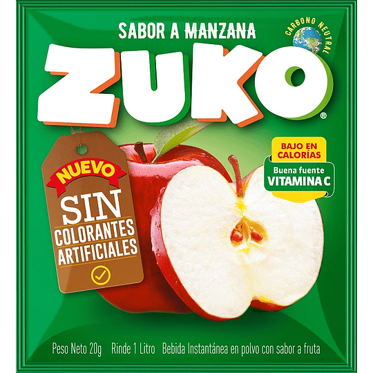 Jugo en Polvo Zuko Manzana ( 10 UD )