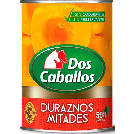 Duraznos en Mitades Dos Caballos ( 3 x 590 G )