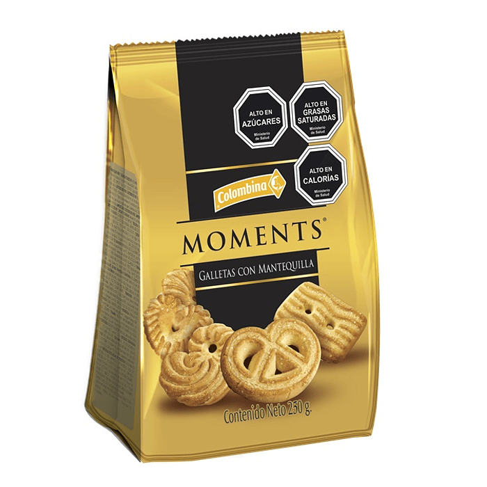 Galletas Moments de Mantequilla Colombina ( 2 x 250 G )