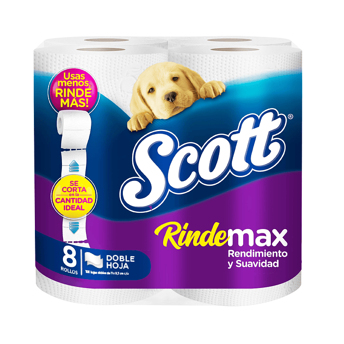 Papel Higiénico Scott Rindemax ( 6 x 8 Rollos )