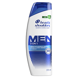 Shampoo Head & Shoulders Men 3 en 1 ( 2 x 375 ML )