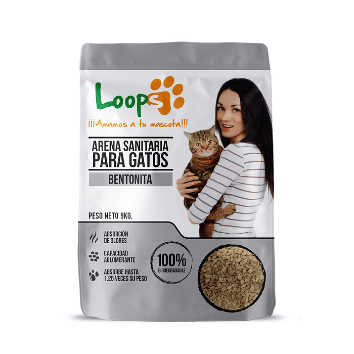 Arena Sanitaria para Gatos Loops Piedra ( 9 KG )