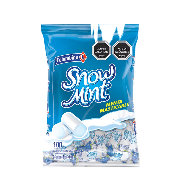 Masticables Snow Mint Colombina ( 400 G )