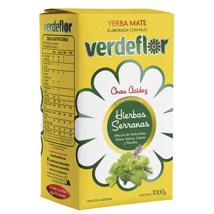 Yerba Mate Verdeflor Serrana ( 3 x 1 KG )