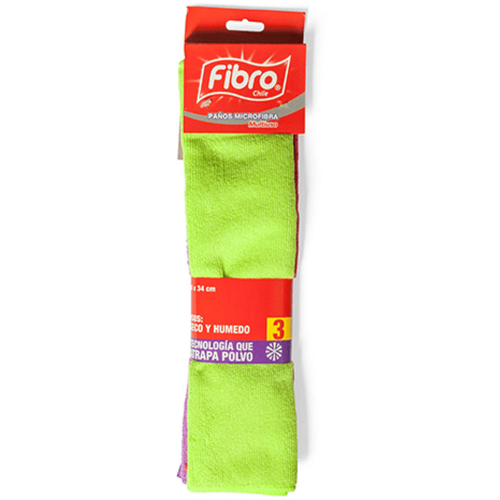 Paño Microfibra Fibro ( 3 x 3 UD )