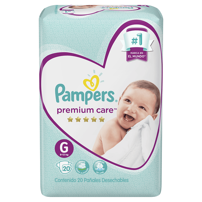 Pañal Pampers Premium Care G ( 40 Pañales )