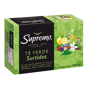 Té Supremo Verde Surtido ( 5 x 75 Bolsitas )