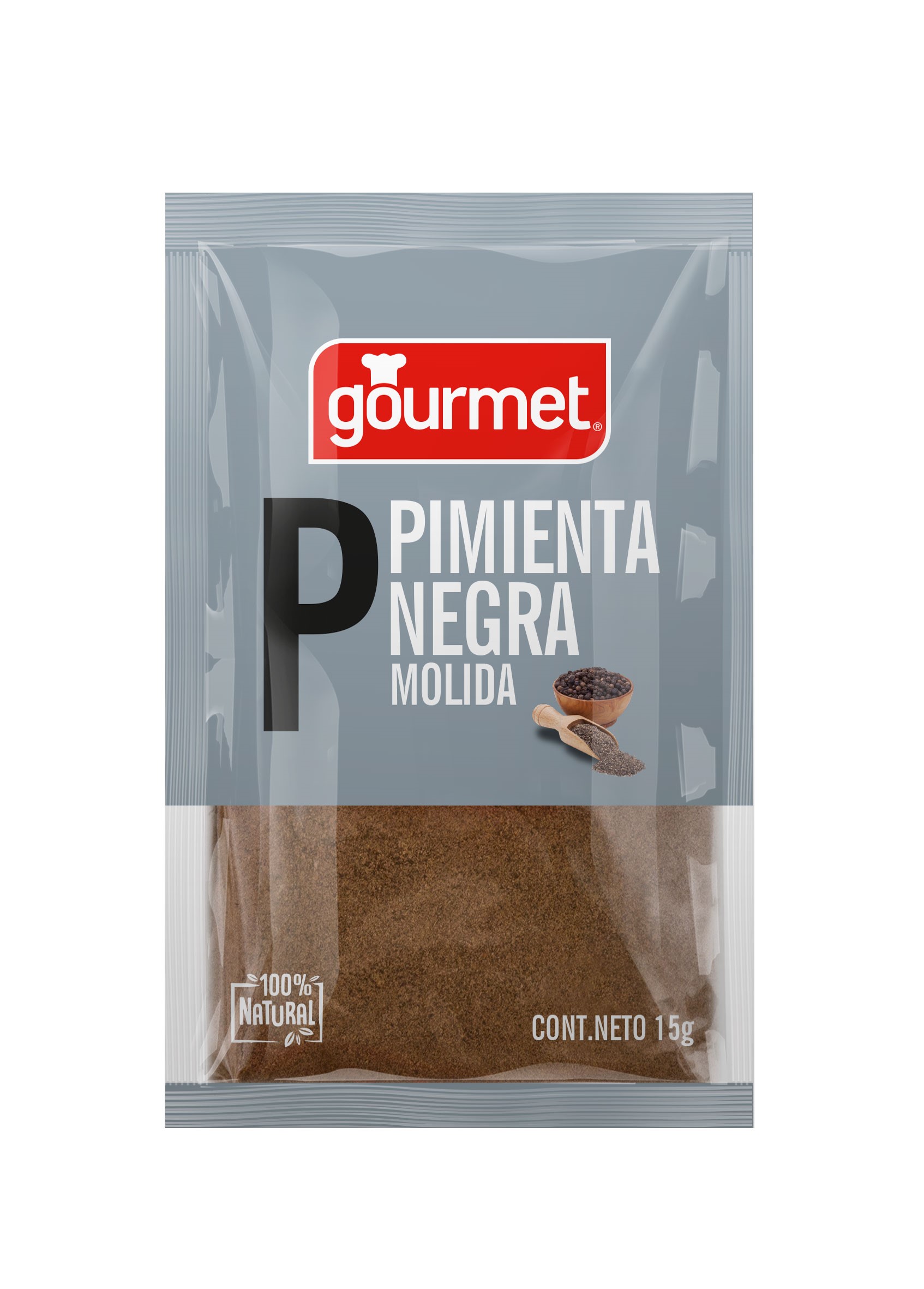 Pimienta Negra Molida Gourmet ( 5 x 15 G )