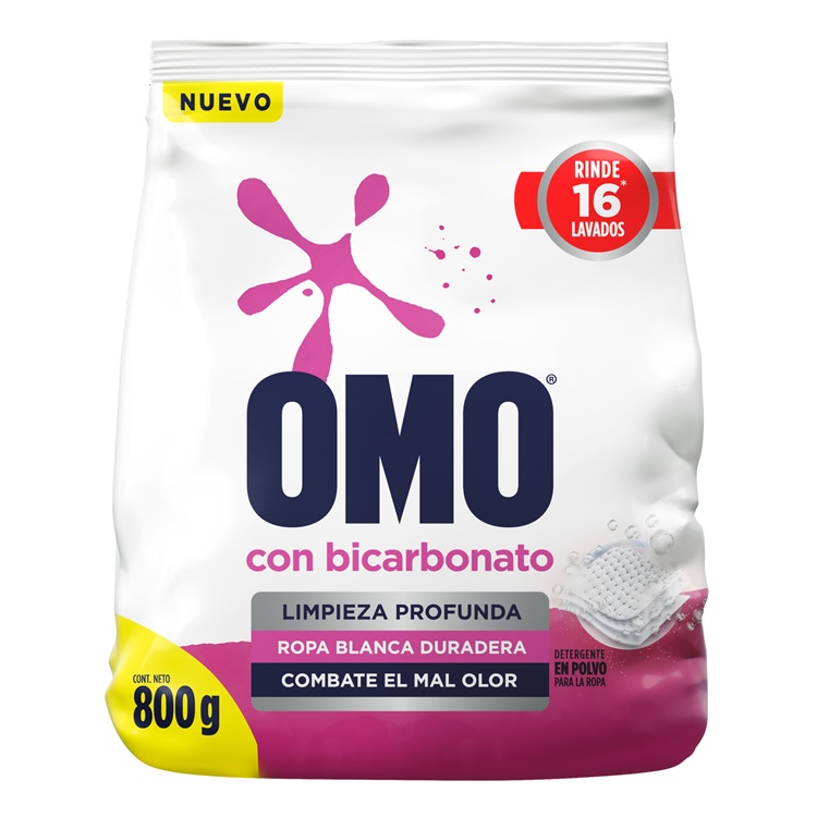 Detergente en Polvo Omo Matic Bicarbonato ( 3 x 800 G )