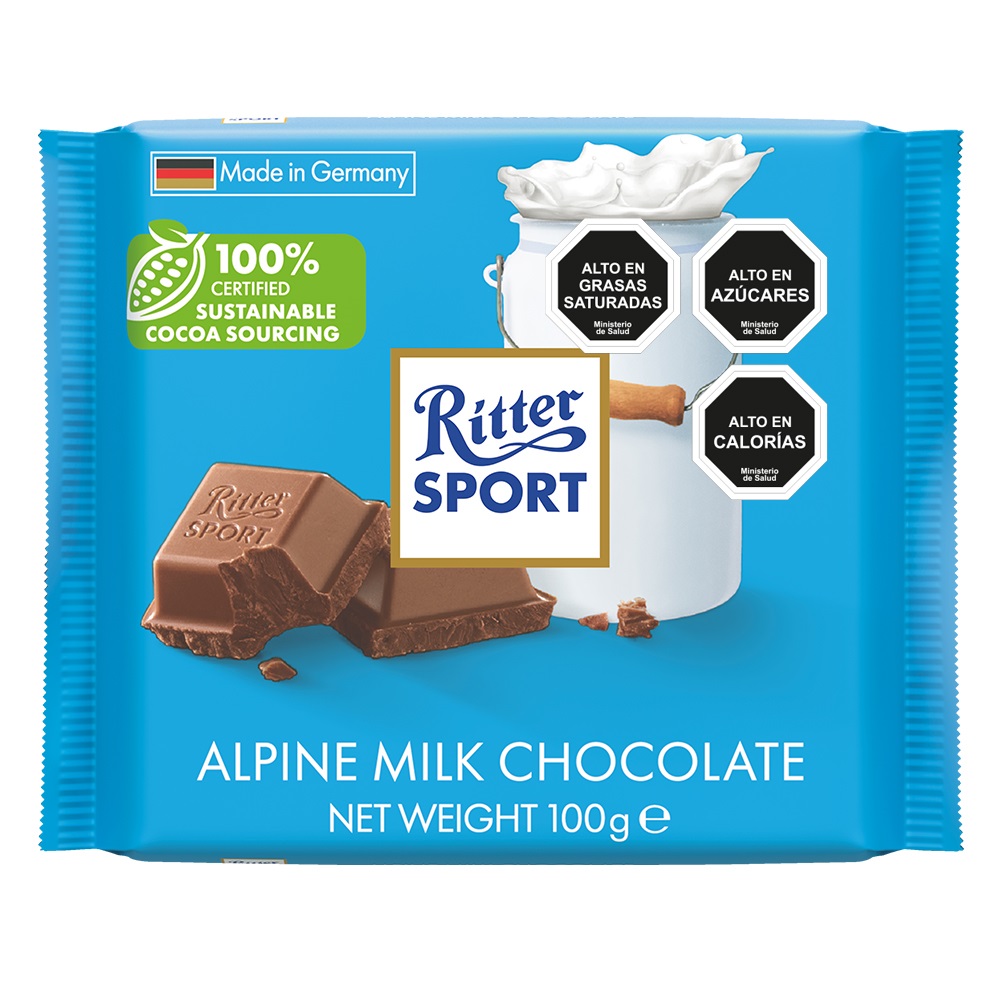 Chocolate Ritter Sport Leche de los Alpes ( 2 x 100 G )