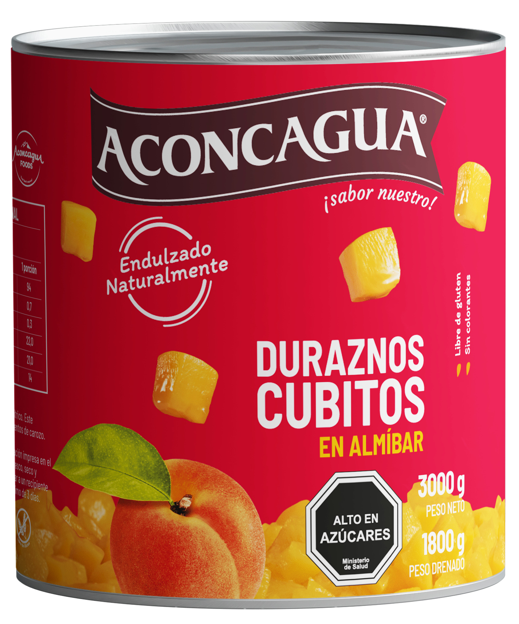 Duraznos en Cubitos Aconcagua ( 3 KG )
