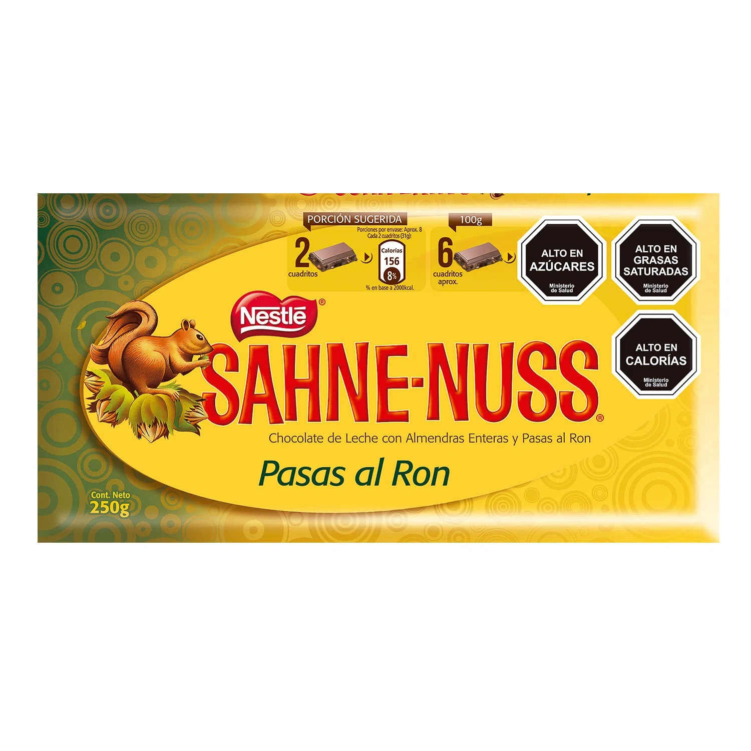 Chocolate Sahne Nuss Pasas al Ron ( 3 x 250 G )