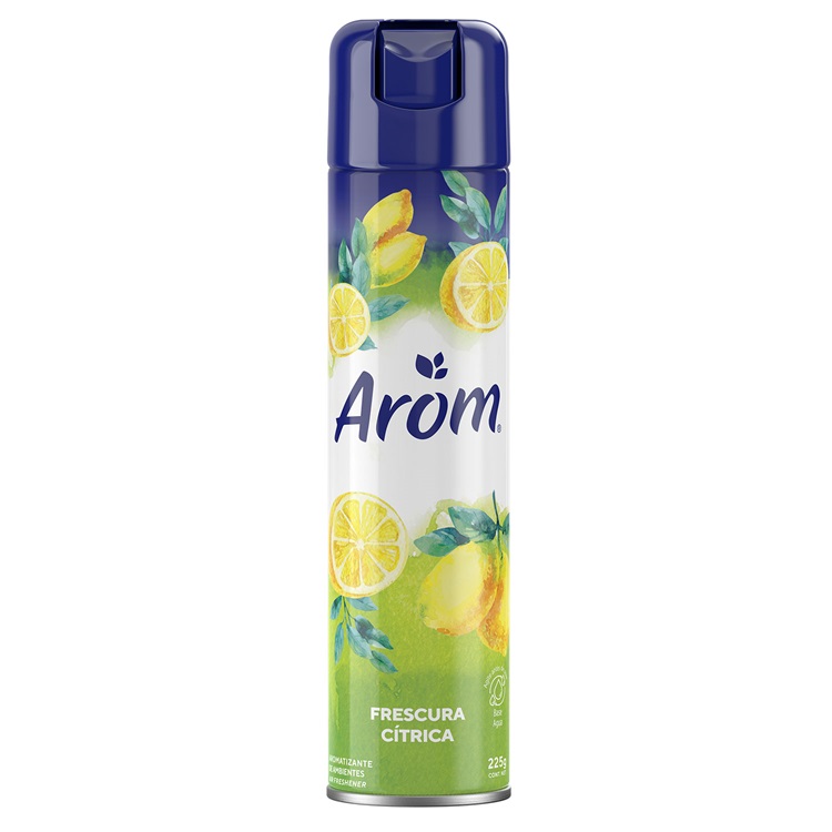 Desodorante Ambiental Aerosol Arom Frescura Cítrica ( 3 x 225 G )
