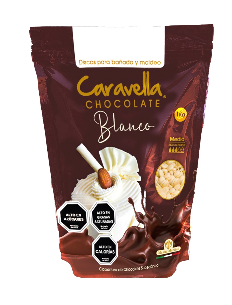 Cobertura de Chocolate Caravella Blanco ( 1 KG )