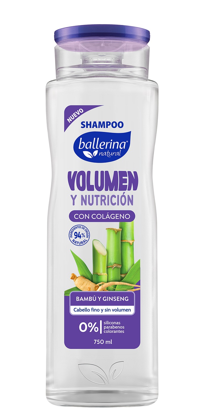 Shampoo Ballerina Volumen Botella ( 2 x 750 ML )
