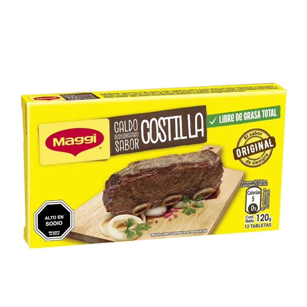 Caldo Maggi Costilla ( 5 x 12 Tabletas )