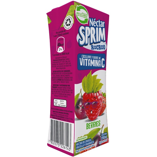 Néctar Sprim Berries ( 3 x 190 ML )