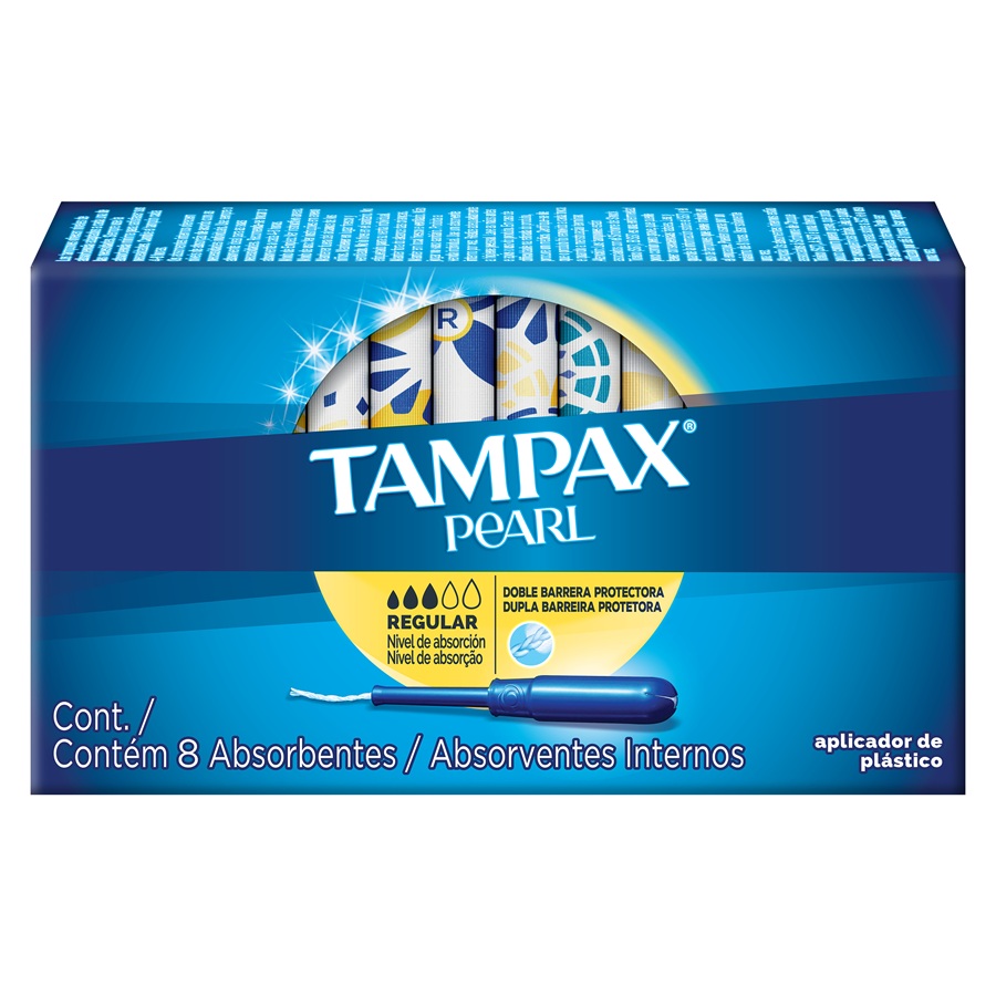 Tampones Tampax Pearl Regular con Aplicador ( 4 x 8 UD )
