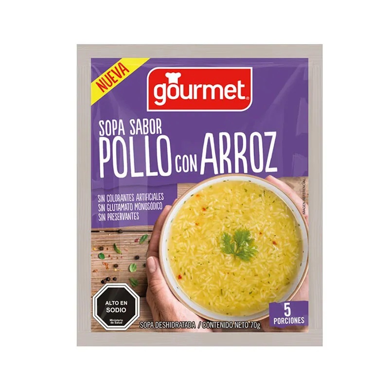 Sopa Pollo con Arroz Gourmet ( 3 UD )