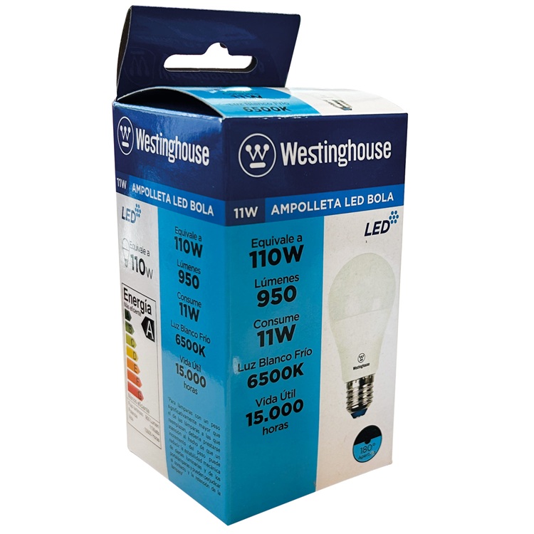 Ampolletas Led Luz Blanca 11 Watts Westinghouse ( 6 UD )