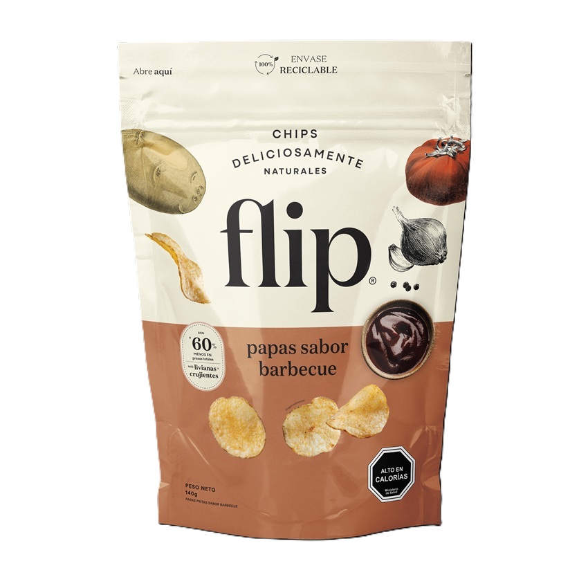 Chips Papa Frita Barbecue Flip ( 3 x 140 G )