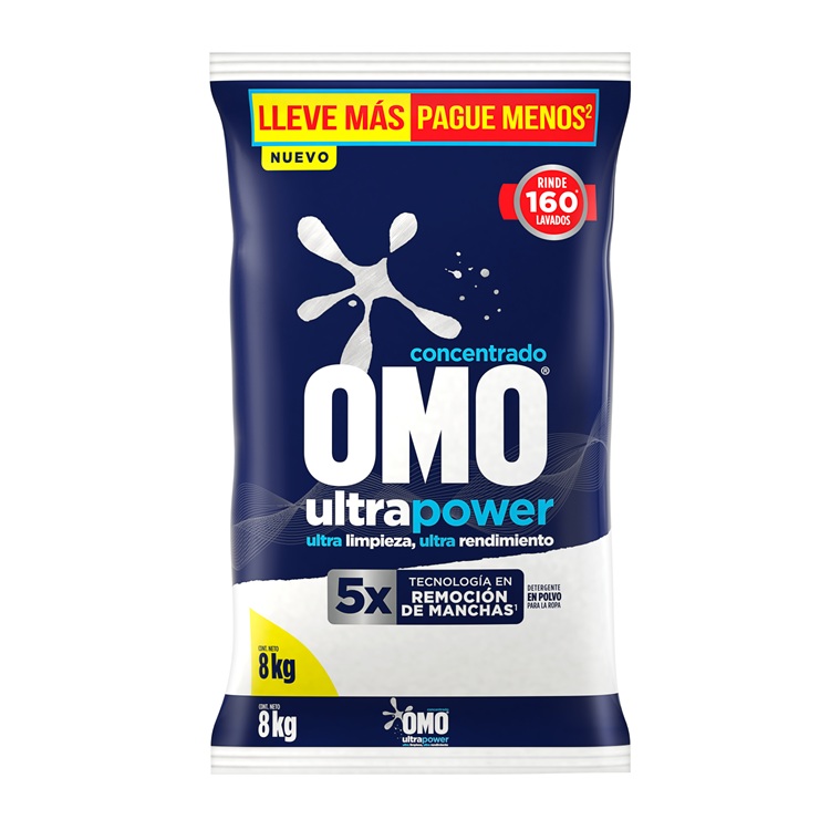 Detergente en Polvo Omo Matic Ultra Power ( 8 KG )