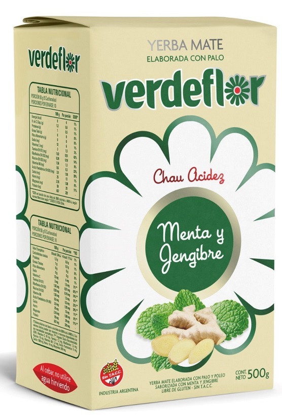 Yerba Mate Verdeflor Menta Jengibre ( 3 x 500 G )
