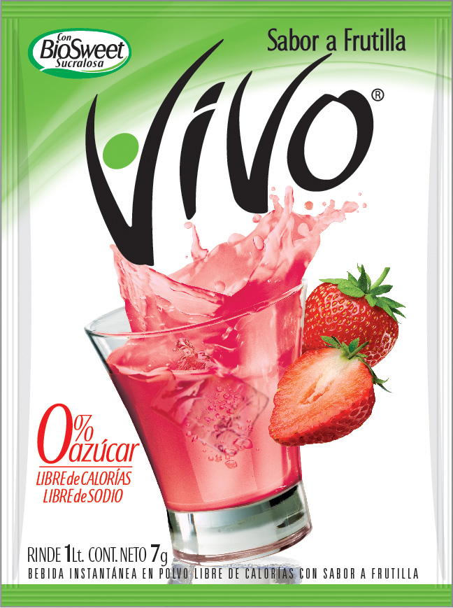 Jugo en Polvo Vivo Frutilla ( 12 UD )