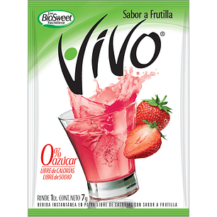 Jugo en Polvo Vivo Frutilla ( 12 UD )