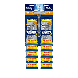 Máquinas Afeitar Gillette Prestobarba 3 Bolsa ( 10 x 2 UD )