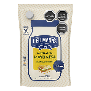 Mayonesa Hellmanns Doypack ( 3 x 670 G )