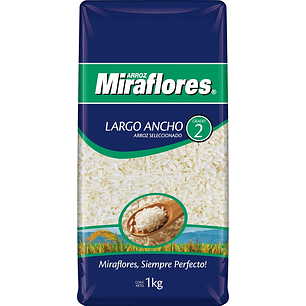 Arroz Grado 2 Largo Ancho Miraflores ( 5 x 1 KG )